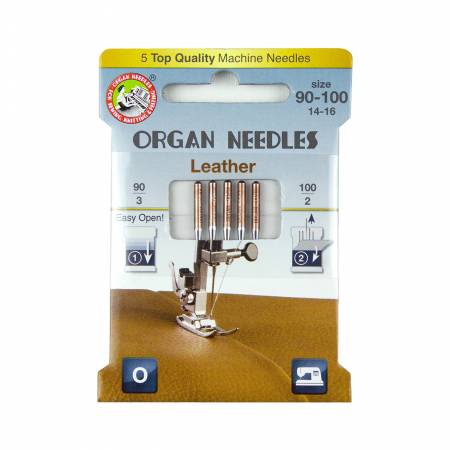 Organ Leather  Machine Needle Size 14/90 & 16/100