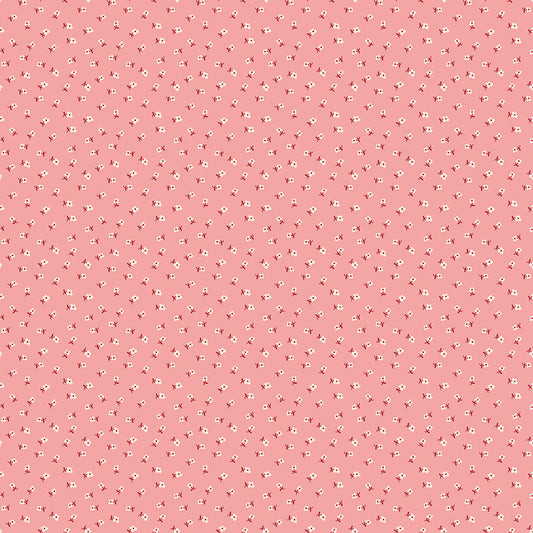 Lori Holt Bee Dots Lilian Coral Fabric C14169-CORAL