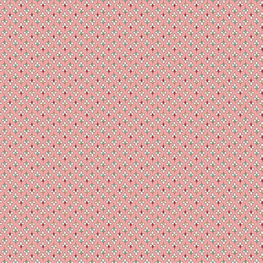 Lori Holt Home Town Holiday Fabric C14904-CORAL