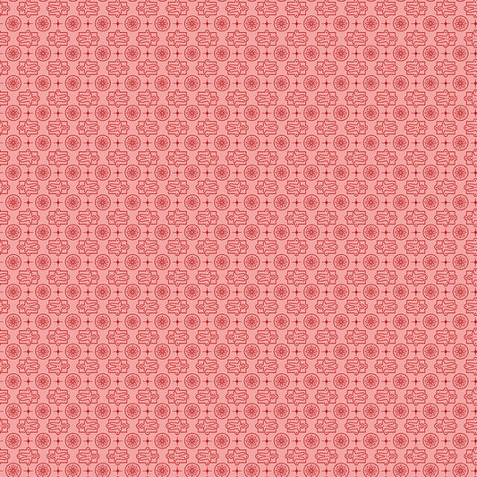 Lori Holt Home Town Holiday Fabric C14908-CORAL