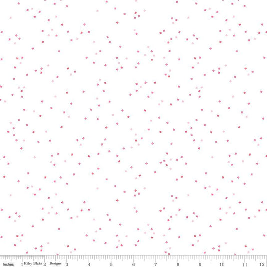 Blossom by Riley Blake - All the Pink on White C730-ALLTHEPINK