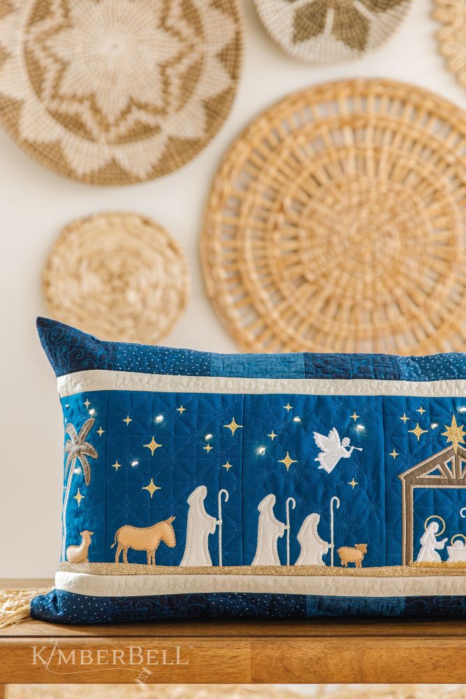 Joy to the WorldIt's Kimberbell's Nativity Bench Pillow!