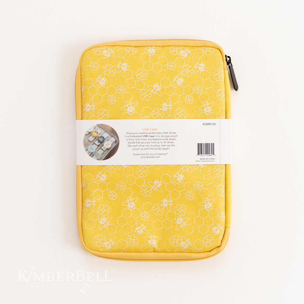 Kimberbell USB Case, Yellow Honeycomb