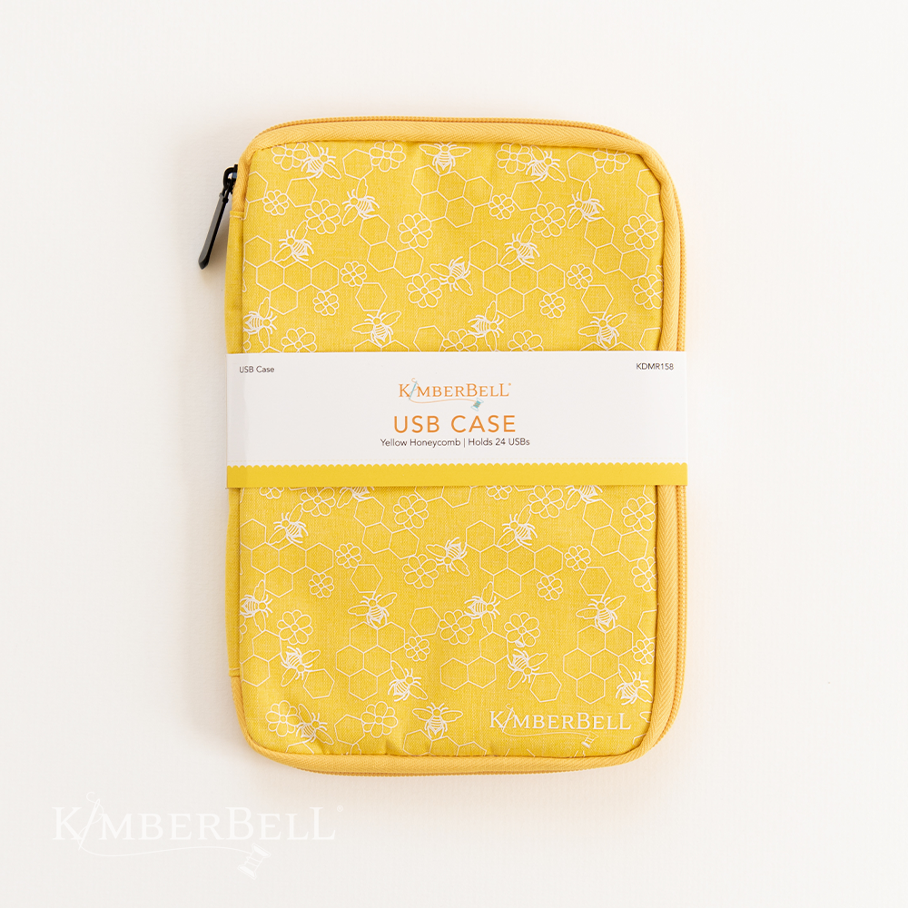 Kimberbell USB Case, Yellow Honeycomb