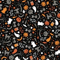 Kimberbell Pumpkins & Potions fabric MAS10571-J