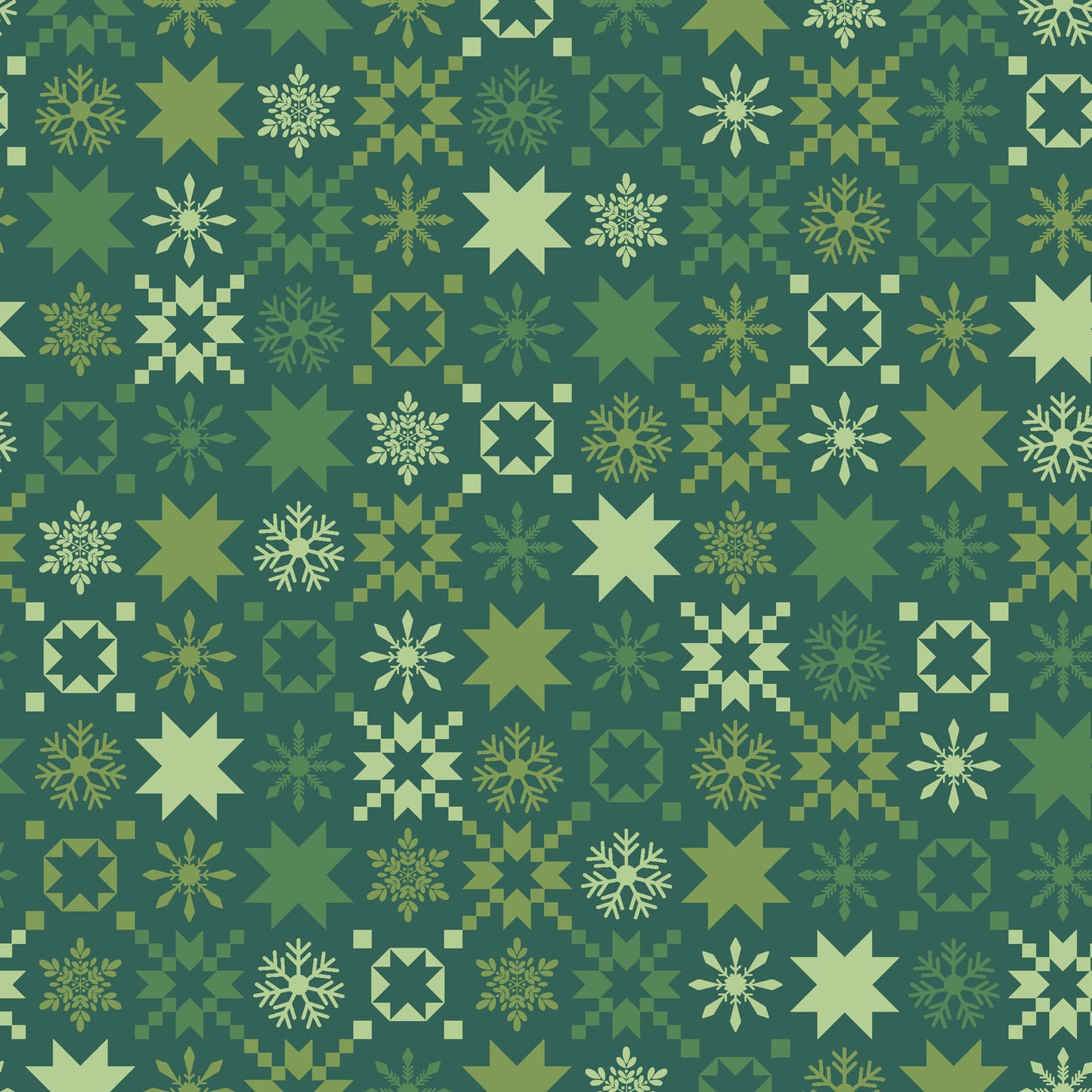 Kimberbell Green Snowflake Christmas MAS10577-G