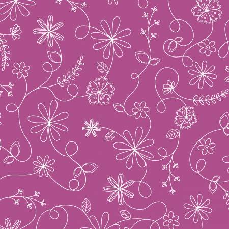 Kimberbell Basics Swirl Floral Fabric MAS8261-V