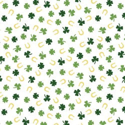 Kimberbell Celebration Lucky Shamrock Metallic Fabric MASM9205-G