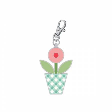 Gingham Garden Enamel Happy Charm by Lori Holt