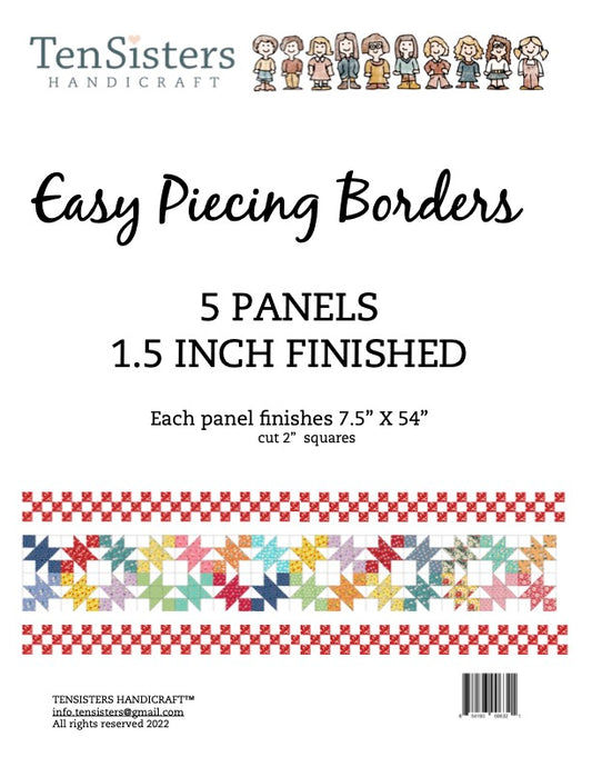 Easy Piecing Border Panels 5 panels at 1.5" finished