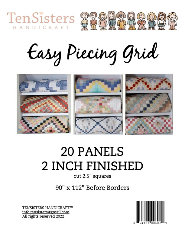 Easy Piecing Grid 20 panels 2" finished